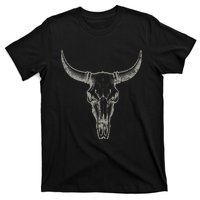 Cowgirl Cowboy Vintage Western Cow Skull Graphic T-Shirt