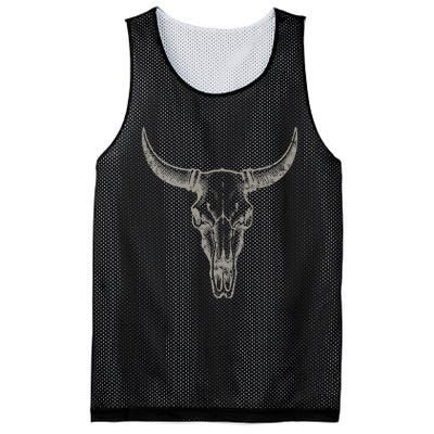 Cowgirl Cowboy Vintage Western Cow Skull Graphic Mesh Reversible Basketball Jersey Tank