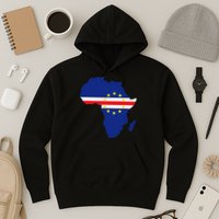 Cape Cabo Verde Verdean Flag Pride Africa Map Hoodie