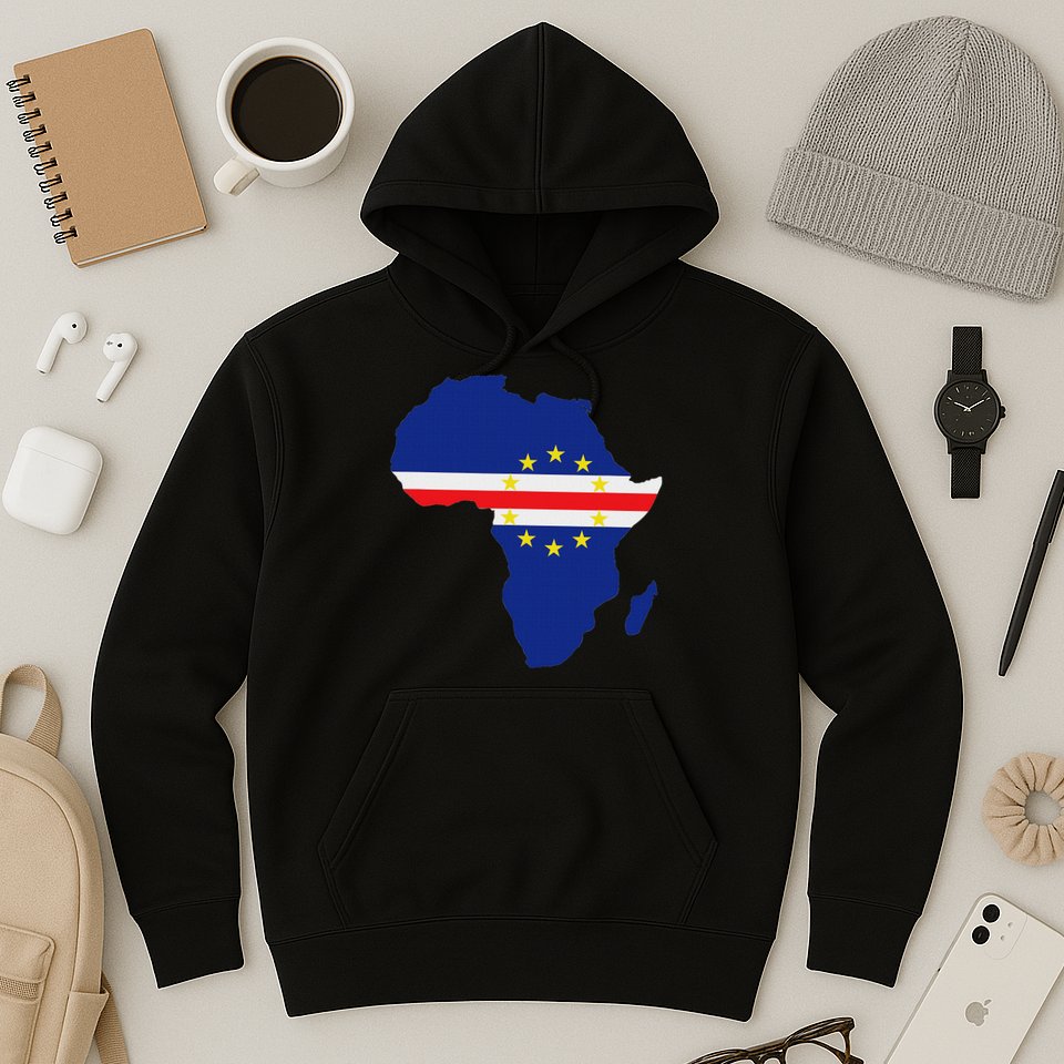 Cape Cabo Verde Verdean Flag Pride Africa Map Hoodie