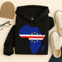 Cape Cabo Verde Verdean Flag Pride Africa Map Hoodie
