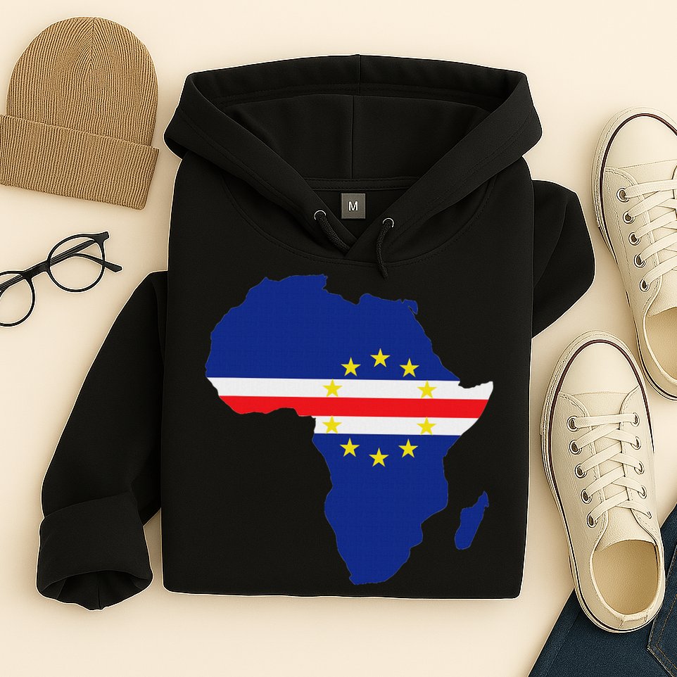 Cape Cabo Verde Verdean Flag Pride Africa Map Hoodie