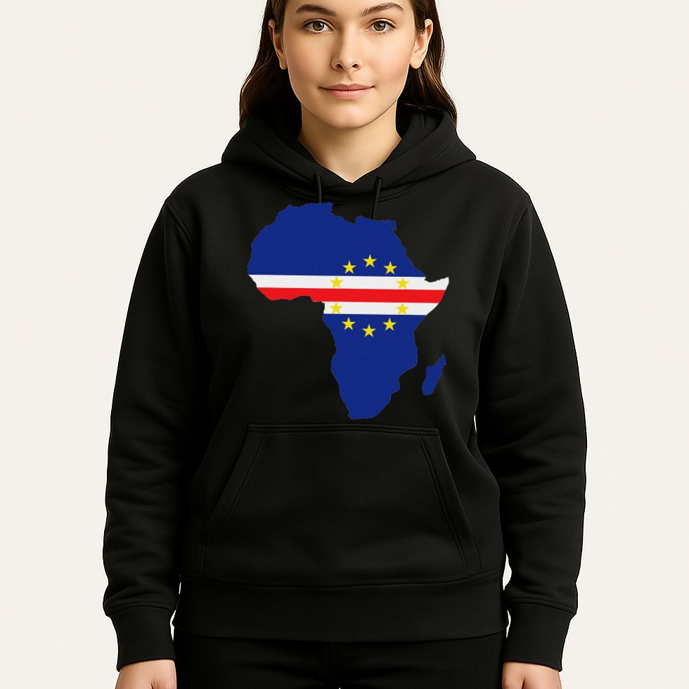 Cape Cabo Verde Verdean Flag Pride Africa Map Hoodie