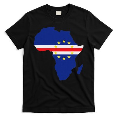 Cape Cabo Verde Verdean Flag Pride Africa Map T-Shirt