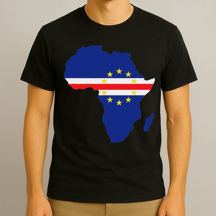 Cape Cabo Verde Verdean Flag Pride Africa Map T-Shirt