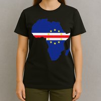 Cape Cabo Verde Verdean Flag Pride Africa Map T-Shirt