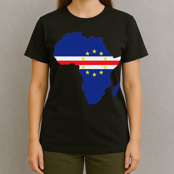 Cape Cabo Verde Verdean Flag Pride Africa Map T-Shirt