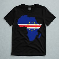 Cape Cabo Verde Verdean Flag Pride Africa Map T-Shirt