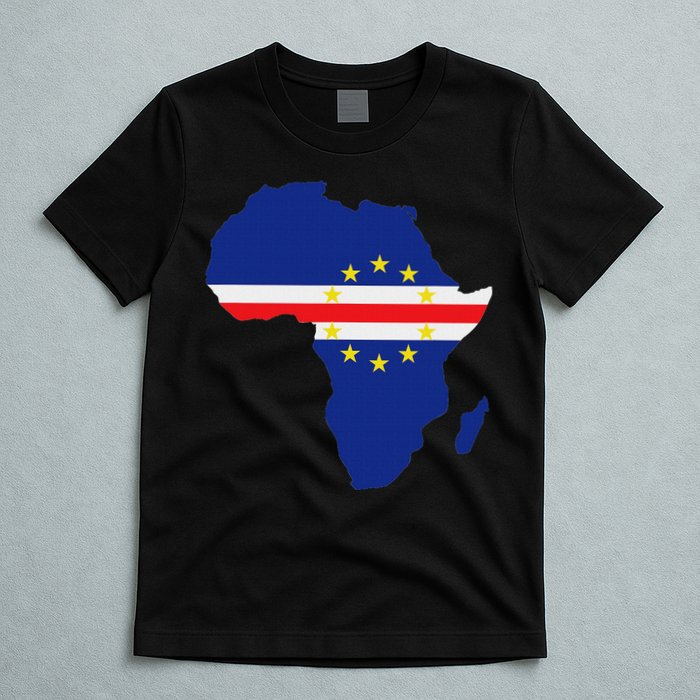 Cape Cabo Verde Verdean Flag Pride Africa Map T-Shirt