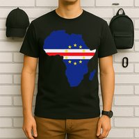 Cape Cabo Verde Verdean Flag Pride Africa Map T-Shirt
