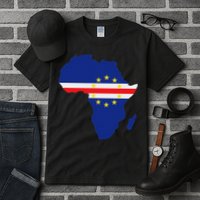 Cape Cabo Verde Verdean Flag Pride Africa Map Tall T-Shirt