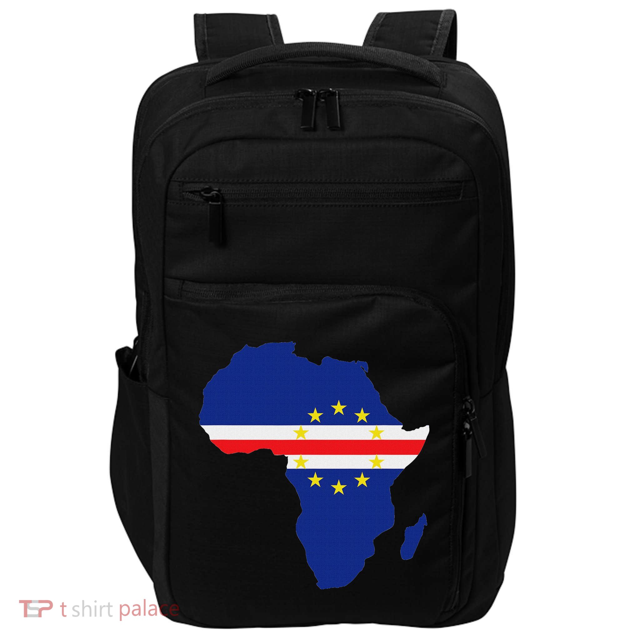 Cape Cabo Verde Verdean Flag Pride Africa Map Impact Tech Backpack