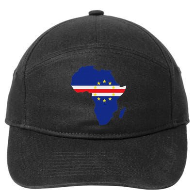 Cape Cabo Verde Verdean Flag Pride Africa Map 7-Panel Snapback Hat