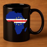 Cape Cabo Verde Verdean Flag Pride Africa Map 11oz C Handle Ceramic Mug