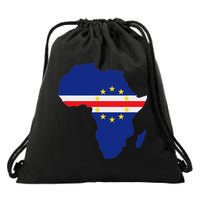 Cape Cabo Verde Verdean Flag Pride Africa Map Drawstring Bag