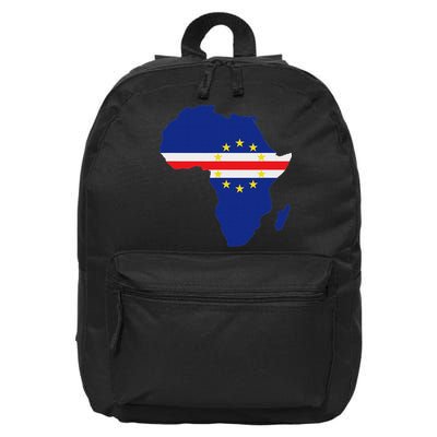 Cape Cabo Verde Verdean Flag Pride Africa Map 16 in Basic Backpack