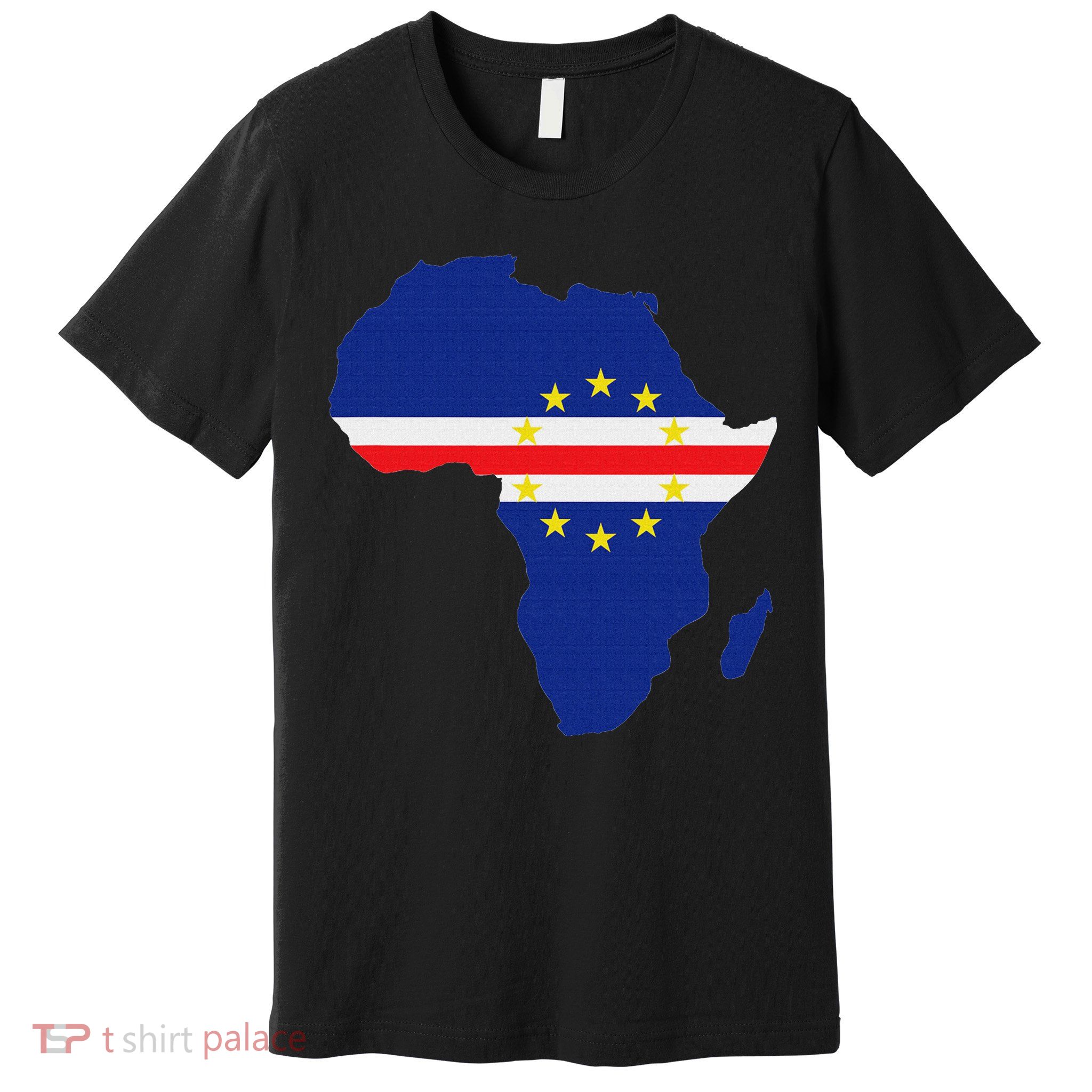 Cape Cabo Verde Verdean Flag Pride Africa Map Premium T-Shirt
