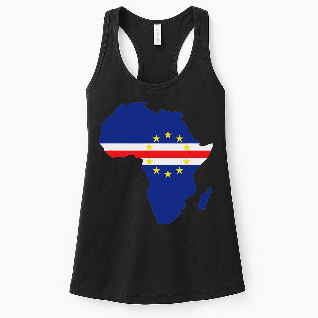 Cape Cabo Verde Verdean Flag Pride Africa Map Womens Tank Top