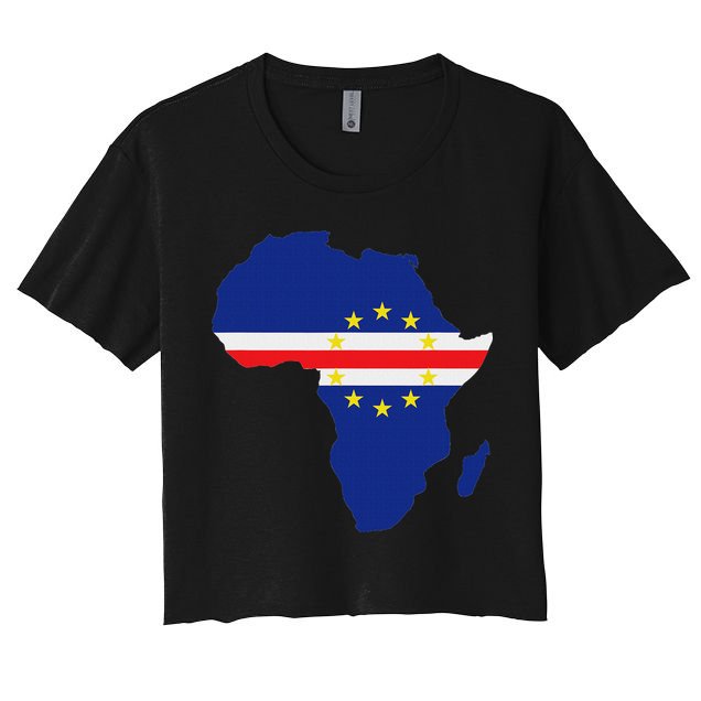 Cape Cabo Verde Verdean Flag Pride Africa Map Crop Top