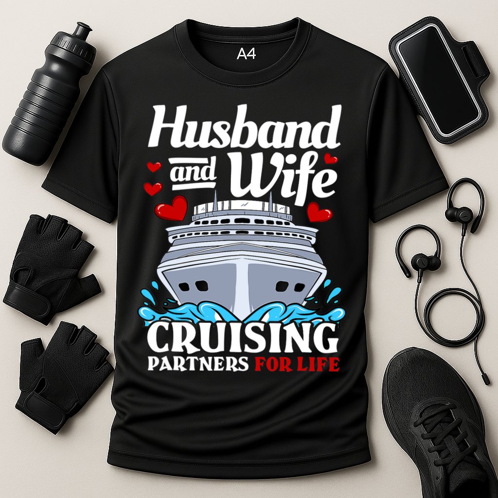 Cruising Cruise Vacation Husband Wife Couple Cooling Performance Crew T-Shirt