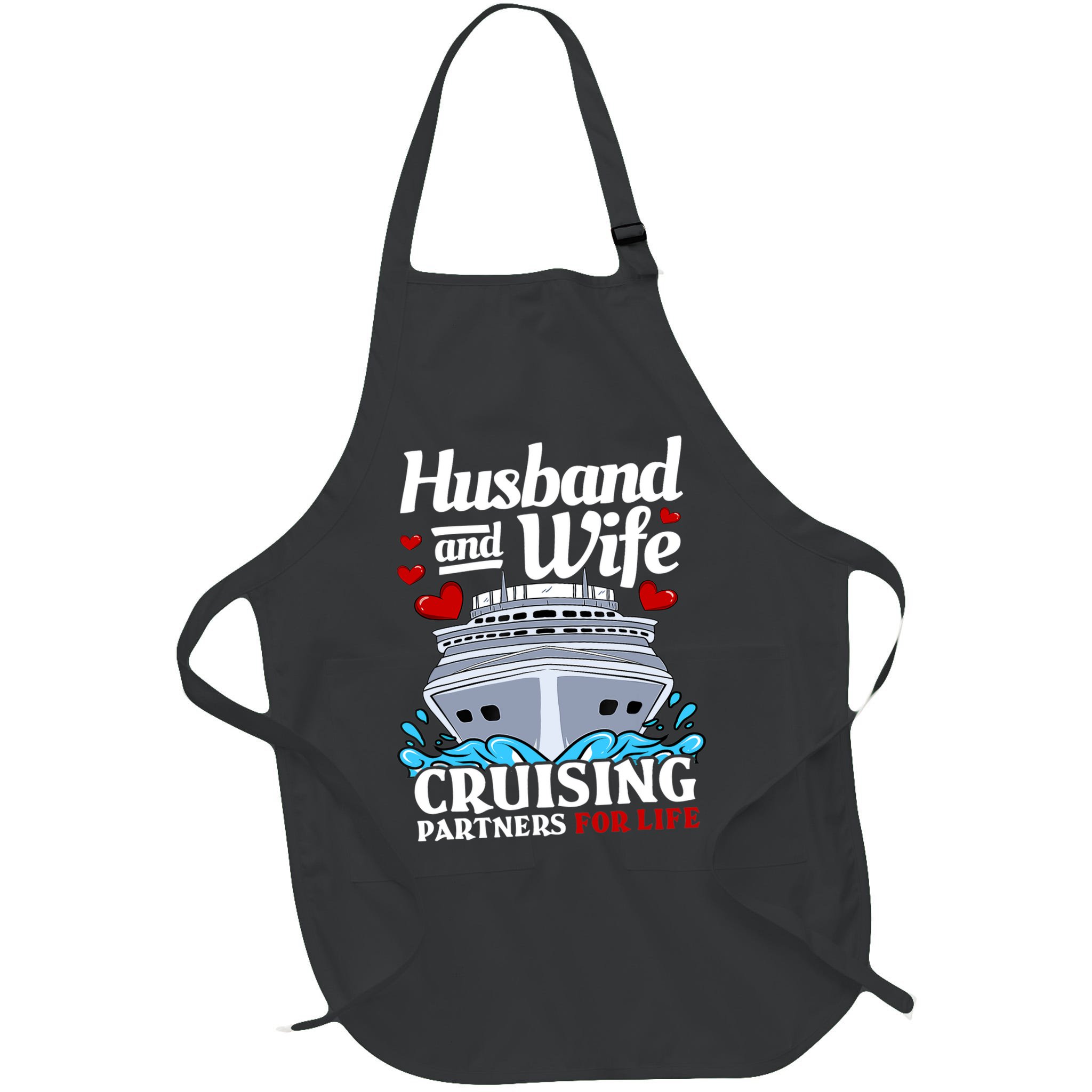 Cruising Cruise Vacation Husband Wife Couple Apron