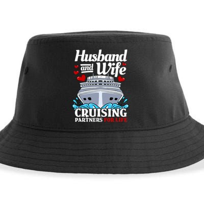Cruising Cruise Vacation Husband Wife Couple Sustainable Bucket Hat