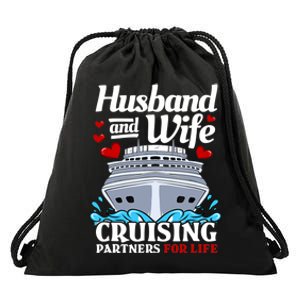 Cruising Cruise Vacation Husband Wife Couple Drawstring Bag