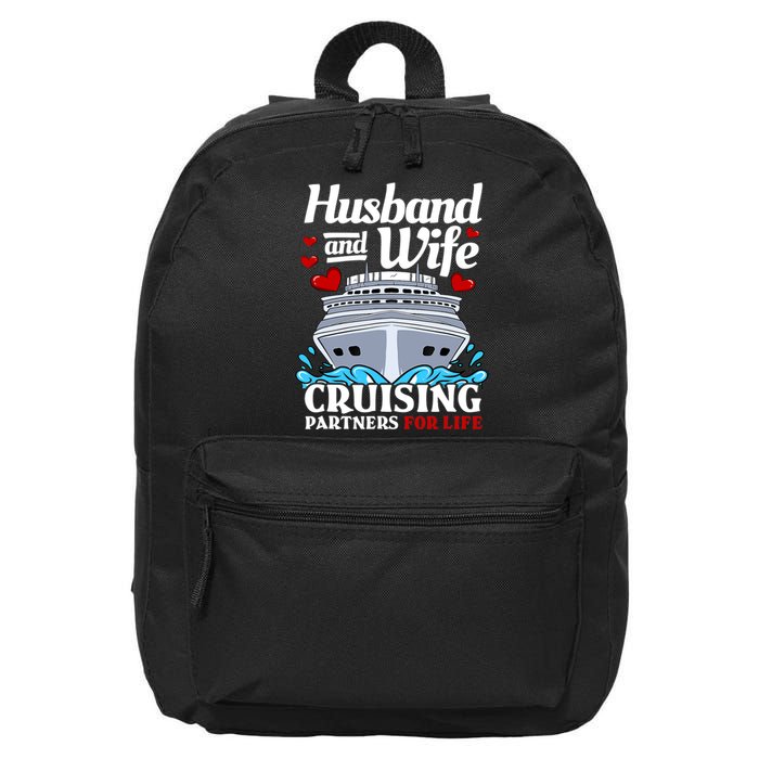 Cruising Cruise Vacation Husband Wife Couple 16 in Basic Backpack