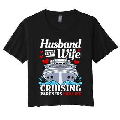 Cruising Cruise Vacation Husband Wife Couple Crop Top