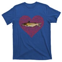 Channel Catfish Valentines Day Fish Love Fingerprint Funny Gift T-Shirt