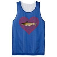 Channel Catfish Valentines Day Fish Love Fingerprint Funny Gift Mesh Reversible Basketball Jersey Tank