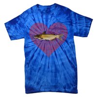 Channel Catfish Valentines Day Fish Love Fingerprint Funny Gift Tie-Dye T-Shirt