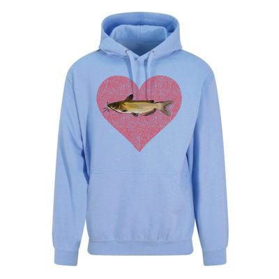 Channel Catfish Valentines Day Fish Love Fingerprint Funny Gift Unisex Surf Hoodie