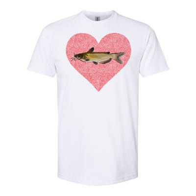 Channel Catfish Valentines Day Fish Love Fingerprint Funny Gift Softstyle CVC T-Shirt