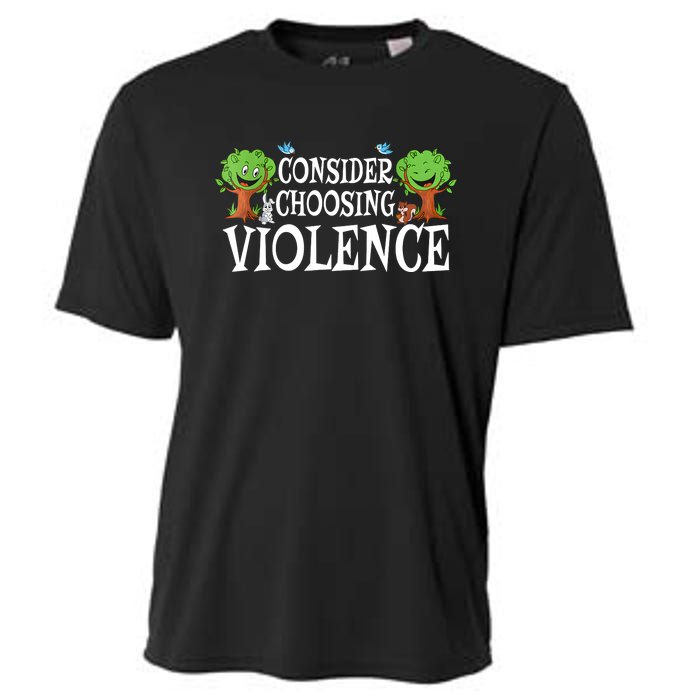 Consider Choosing Violence Cute Woodland Cooling Performance Crew T-Shirt