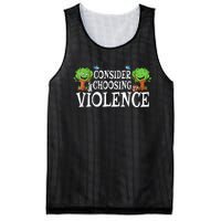 Consider Choosing Violence Cute Woodland Mesh Reversible Basketball Jersey Tank