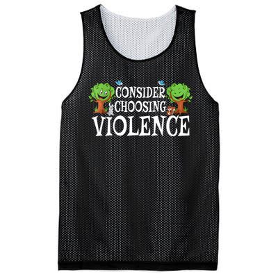 Consider Choosing Violence Cute Woodland Mesh Reversible Basketball Jersey Tank