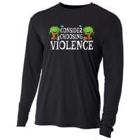 Consider Choosing Violence Cute Woodland Cooling Performance Long Sleeve Crew