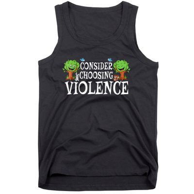 Consider Choosing Violence Cute Woodland Tank Top