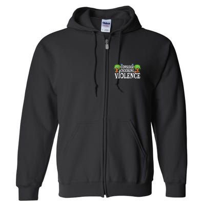 Consider Choosing Violence Cute Woodland Full Zip Hoodie