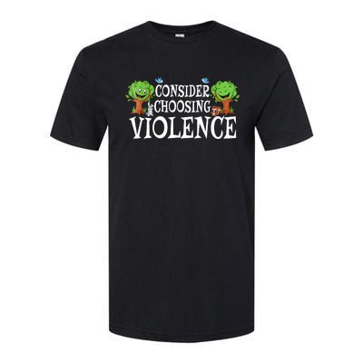 Consider Choosing Violence Cute Woodland Softstyle CVC T-Shirt