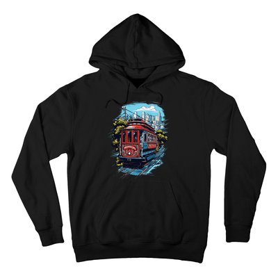 California City View San Francisco Cable Car Sf Sightseeing Hoodie