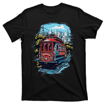 California City View San Francisco Cable Car Sf Sightseeing T-Shirt