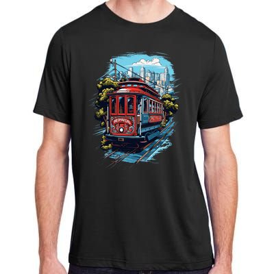 California City View San Francisco Cable Car Sf Sightseeing Adult ChromaSoft Performance T-Shirt