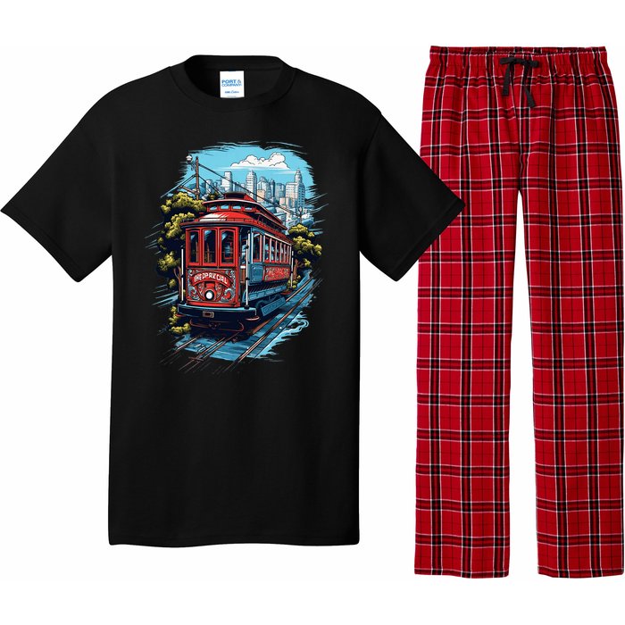 California City View San Francisco Cable Car Sf Sightseeing Pajama Set