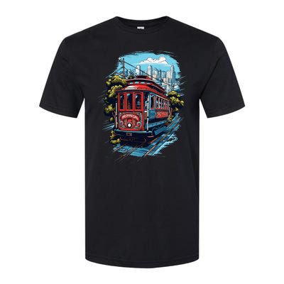 California City View San Francisco Cable Car Sf Sightseeing Softstyle CVC T-Shirt