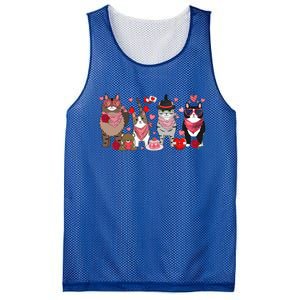 Cute Cats Valentines Great Gift Mesh Reversible Basketball Jersey Tank