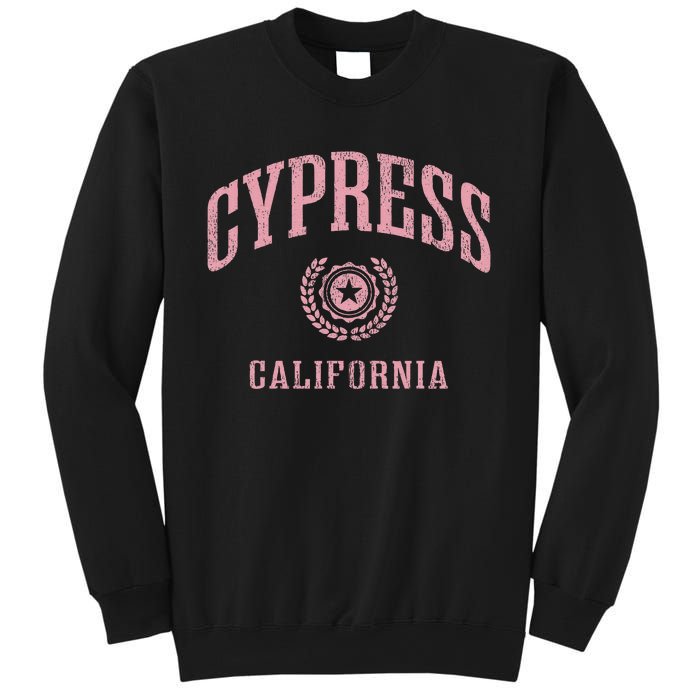 Cypress Ca Vintage College Sports Design Sweatshirt