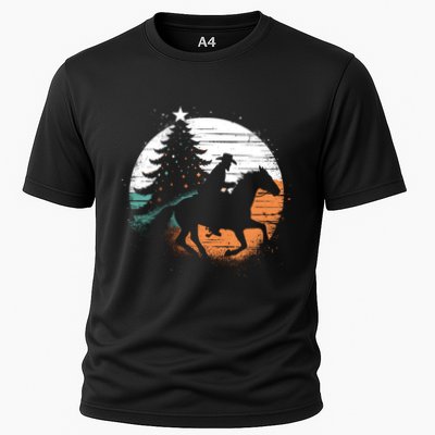 Christmas Cow Vintage Christmas Tree Cow Lover Cute Gift Performance Shirt