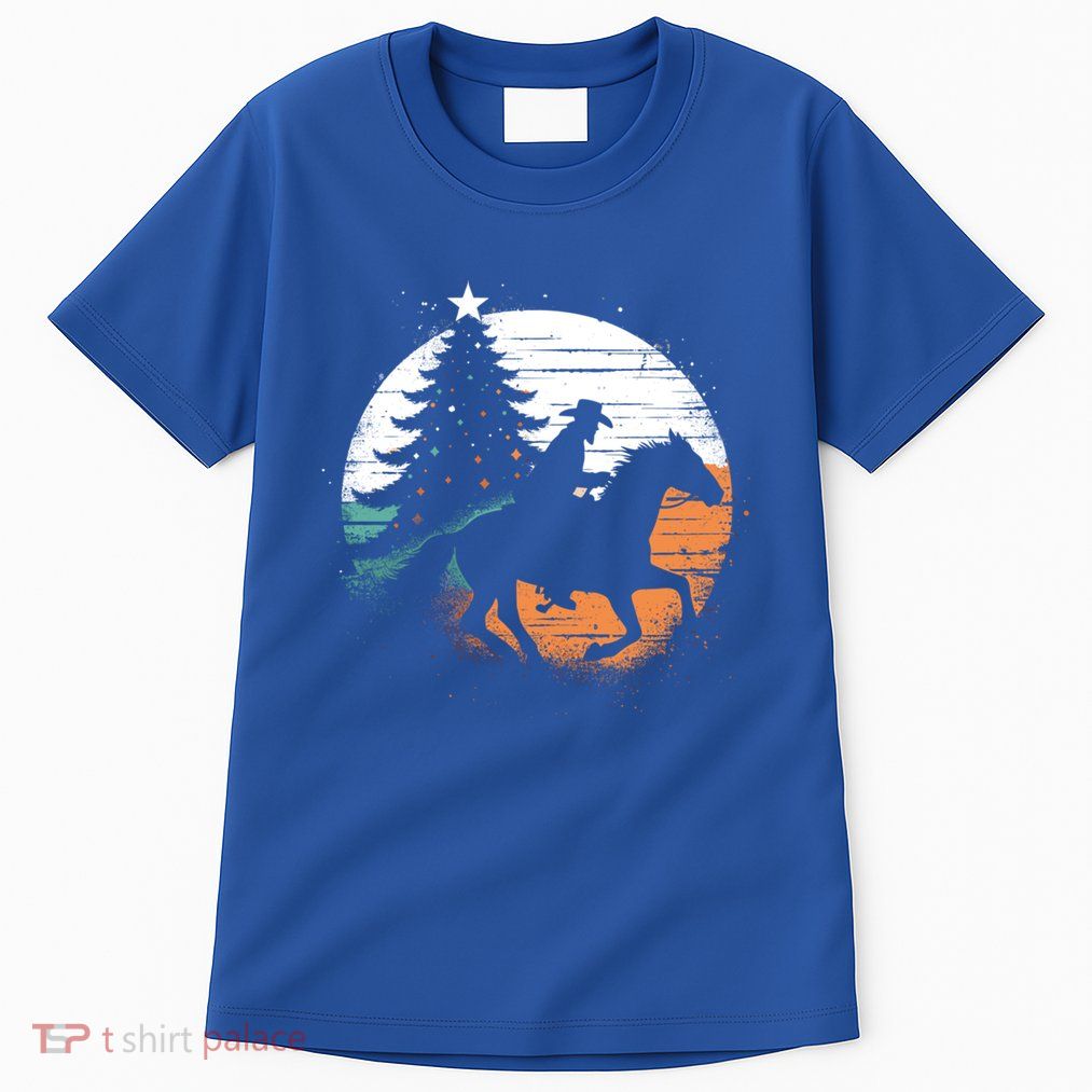 Christmas Cow Vintage Christmas Tree Cow Lover Cute Gift Tall T-Shirt